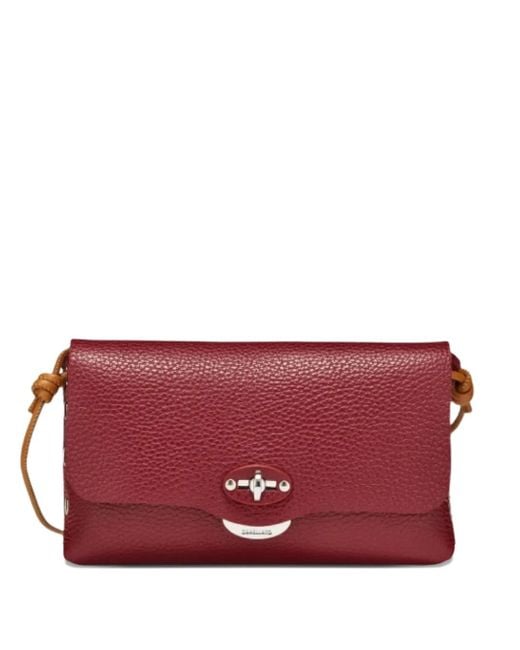 Zanellato Red Small Lettera Turn-Lock Shoulder Bag