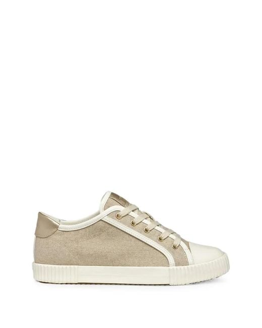 Geox White Blomiee Low-Top Lace-Up Sneakers