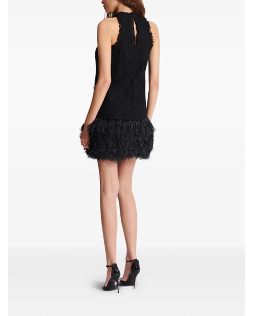 Balmain Black Kleid mit Spitzenverzierung