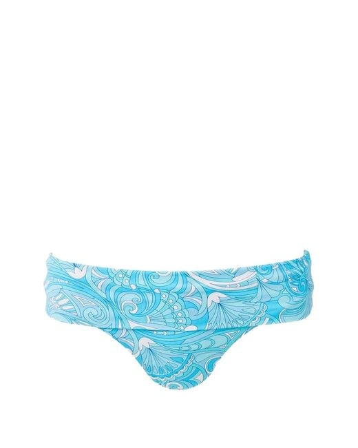Melissa Odabash Blue Brussels Printed Bikini Bottoms