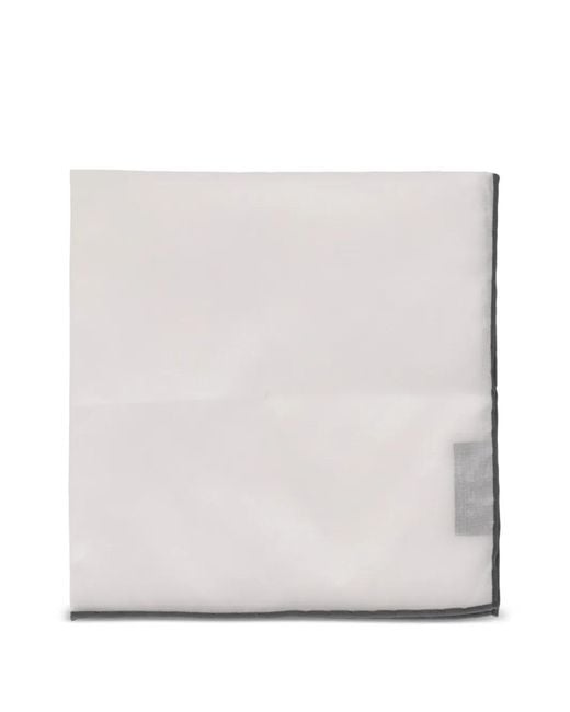 Tom Ford Einstecktuch Mit Kontrastrand in White für Herren