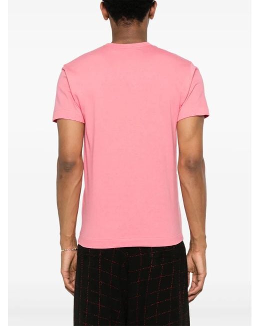 COMME DES GARÇONS PLAY Pink Heart-Print T-Shirt