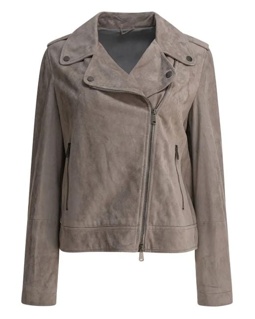 Brunello Cucinelli Brown Suede Jacket