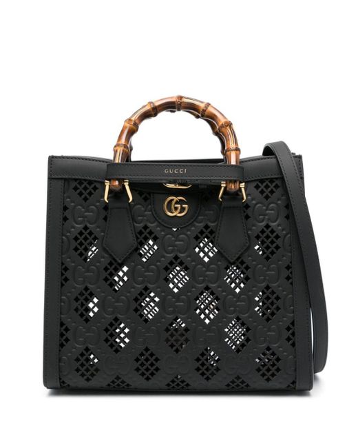 Gucci Black Diana Leather Tote Bag