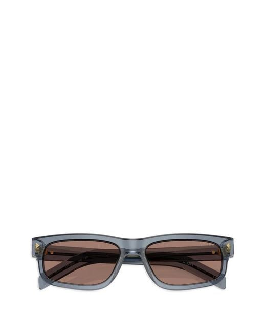 Prada Blue Rectangle-Frame Sunglasses for men