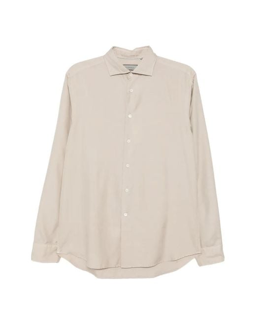 Canali White Button-Fastening Shirt for men