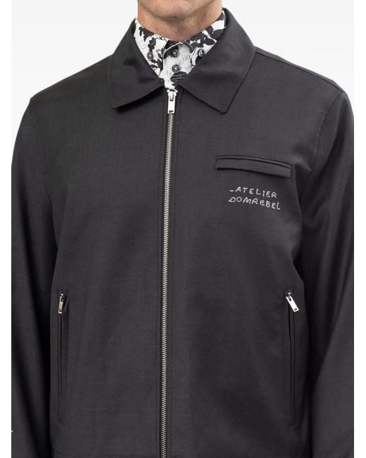 DOMREBEL Gray Backstage Hand-Stitched Boxy Jacket for men