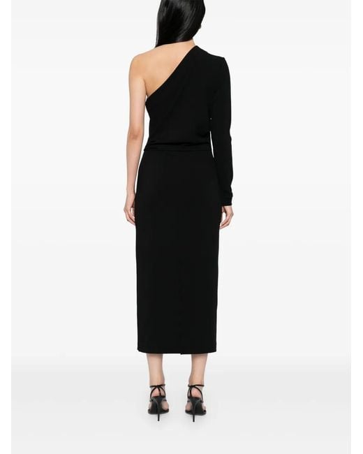 Day Birger et Mikkelsen Black Valley One-Shoulder Midi Dress