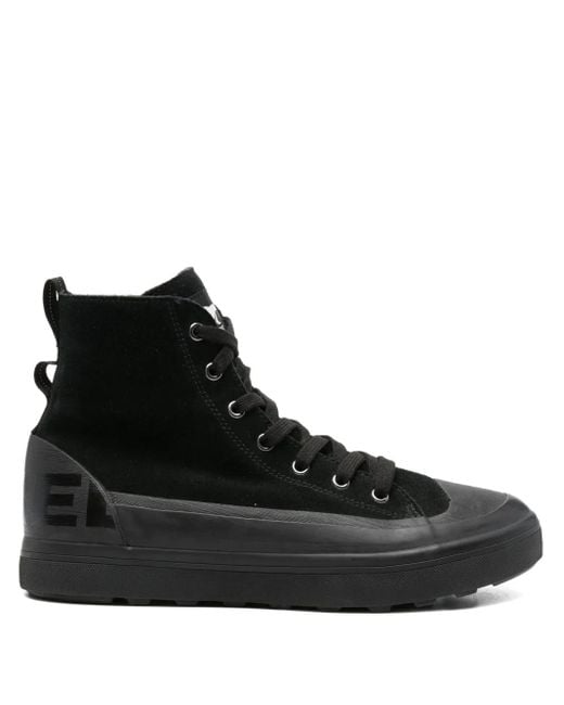 Sorel Black Lace-Up Suede High-Top Sneakers for men