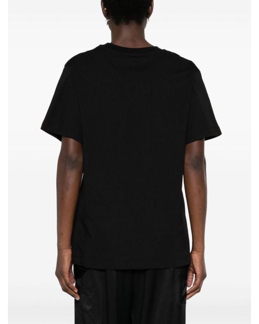 Moschino Black Logo-raised Cotton T-shirt