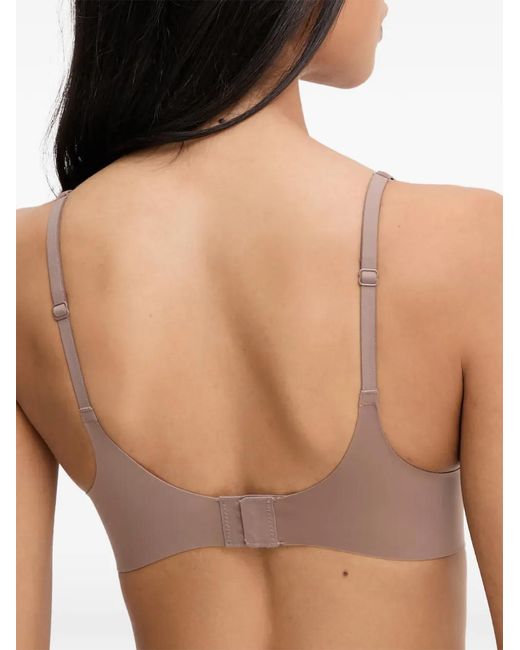 GOD SAVES QUEENS Brown Logo-Print Padded Bra