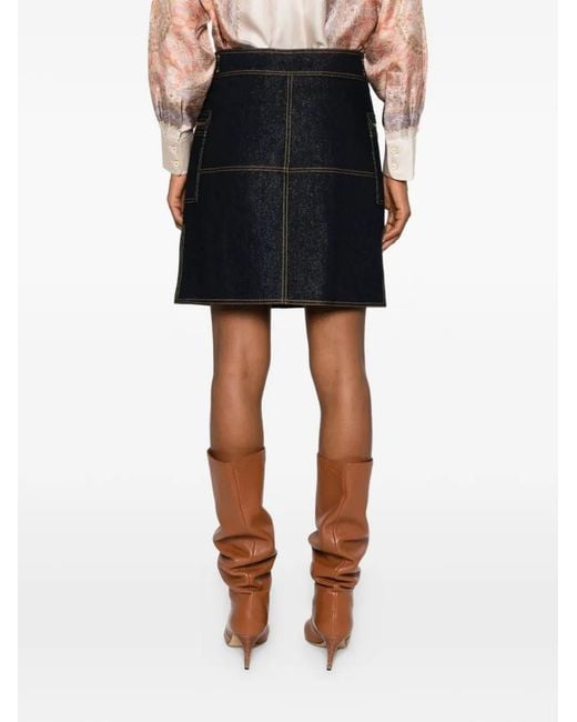 Etro Black Denim Mini Skirt