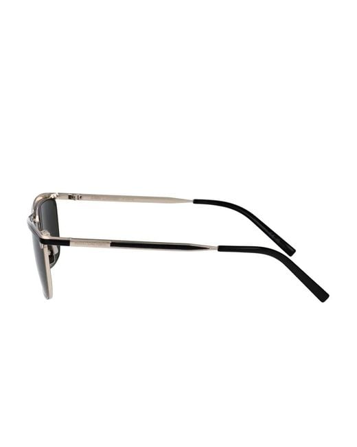 Saint Laurent Black Joe Rectangle-Frame Sunglasses