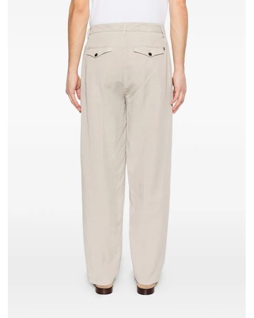 Dondup White Maison Soft Straight Trousers for men