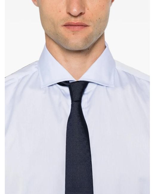 Brunello Cucinelli White Long-Sleeve Shirt for men