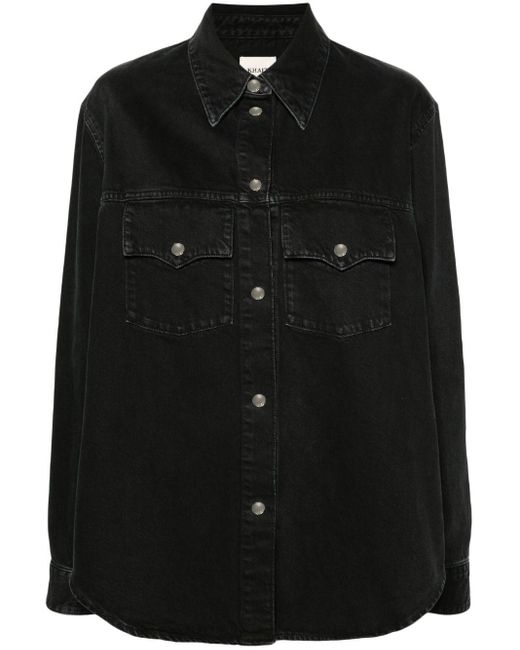 Camisa vaquera Jinn de manga larga Khaite de color Black
