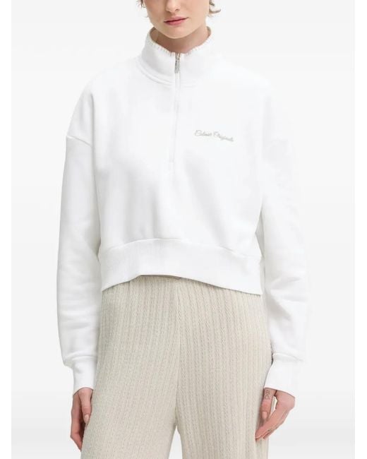 Colmar White Half-Zip Turtleneck Sweatshirt
