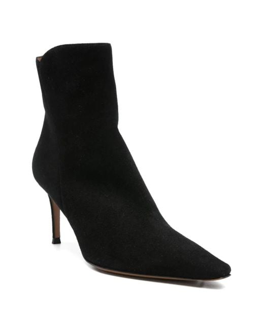 Roberto Festa Black Pointed-Toe Zip Boots