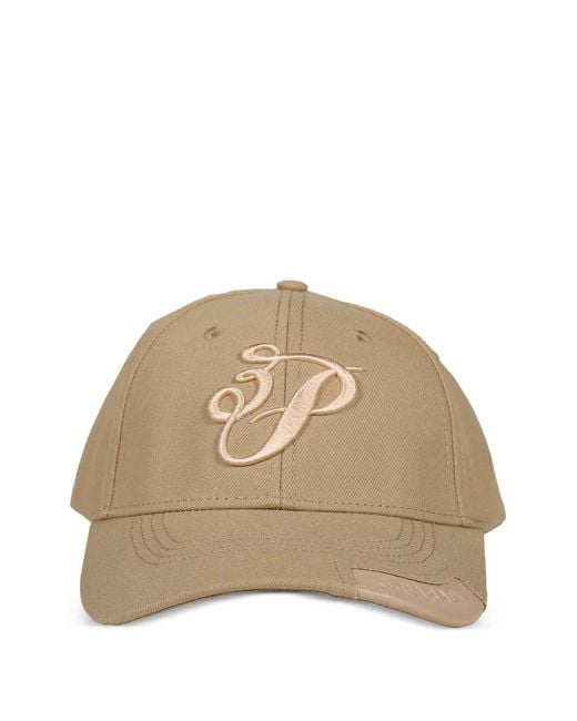 3.PARADIS Natural 3P Cursive Logo-Embroidered Cap for men