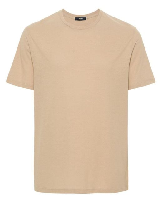Herno Natural Crew-neck Cotton T-shirt for men