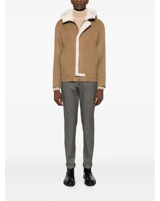 Mackage Natural Shearling-Trim Hooded Jacket for men