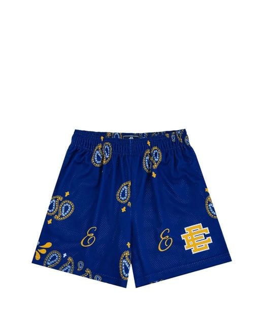Eric Emanuel Blue Ee Basic Paisley-Print Shorts for men