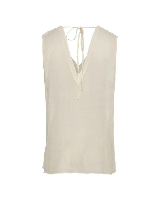 Devotion White Elaria Ruffled-Neck Blouse