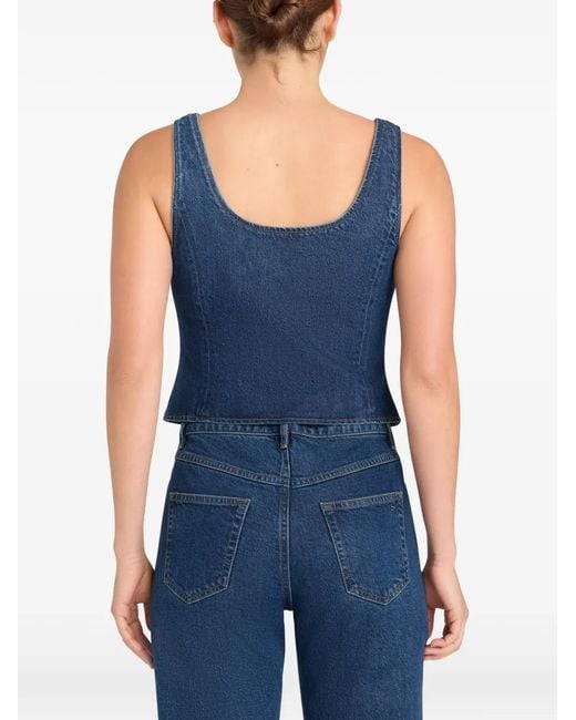 Cinq À Sept Blue Rowena Button-Up Denim Top