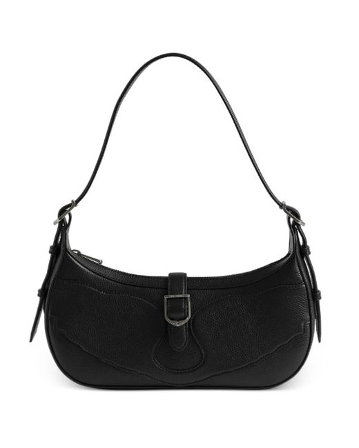Zadig & Voltaire Moonrise Gewelfde Schoudertas Met Gespdetail in het Black