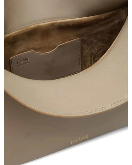 Borsa A Spalla Ola Media Con Decorazione di Loewe in White
