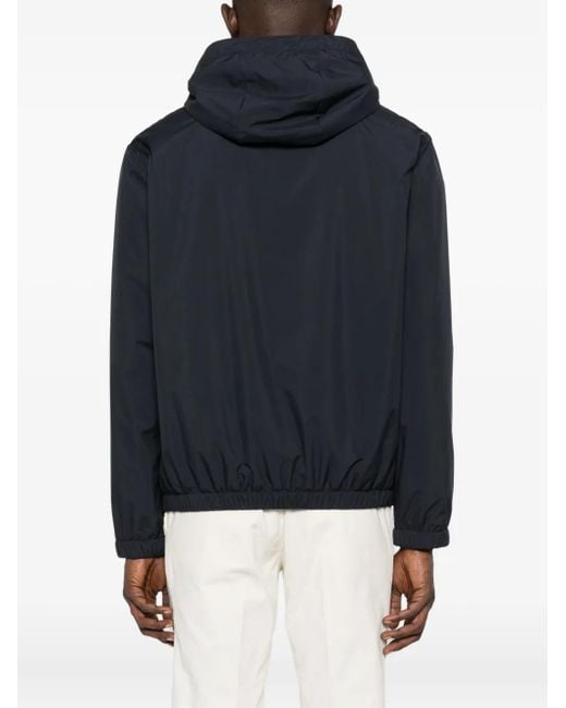 Lardini Black Drawstring Hooded Jacket for men