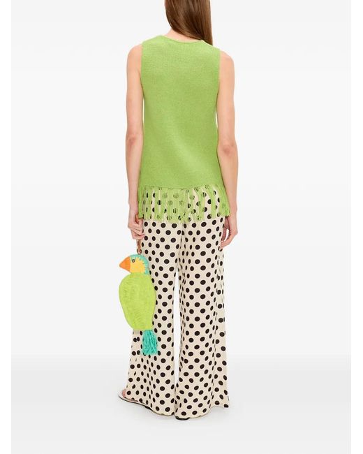 Simon Miller White Nella Polka-Dot Wide-Leg Trousers