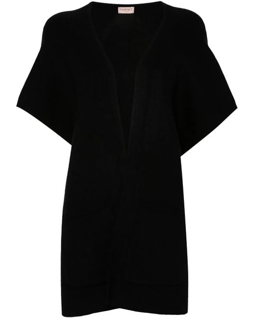 Twinset ロゴ ポンチョ Black