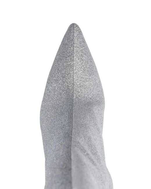 Gia Borghini White Rosie 100Mm Glittered Ankle Boots