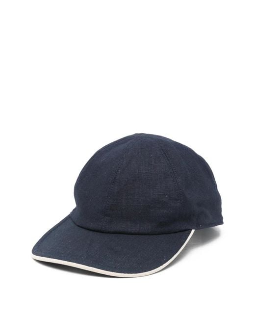 Eleventy Blue Curved-Peak Cap for men