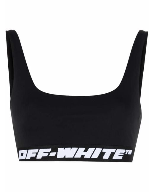 Off-White c/o Virgil Abloh Black Logo-tape Sports Bra
