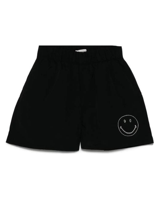 Joshua Sanders Black Embroidered Shorts
