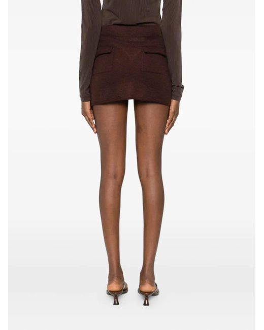 Minifalda con cordones AYA MUSE de color Brown