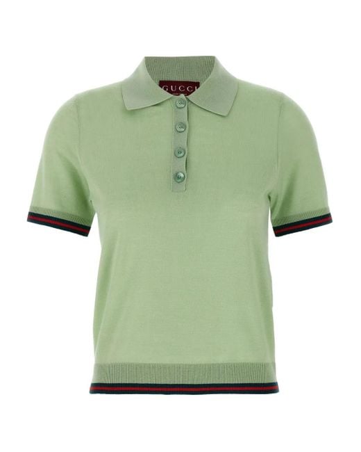 Gucci ニット ポロシャツ Green