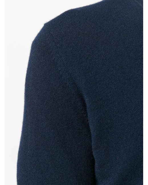Pringle of Scotland Blue Cashmere Long-Sleeve Jumper for men