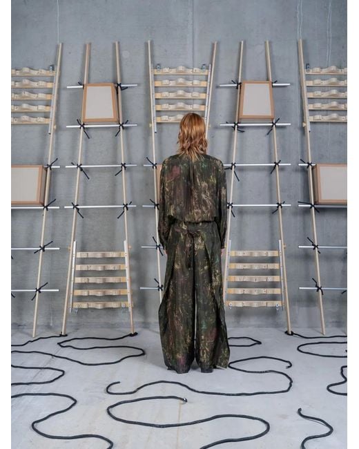 Henrik Vibskov Green Fold Trousers