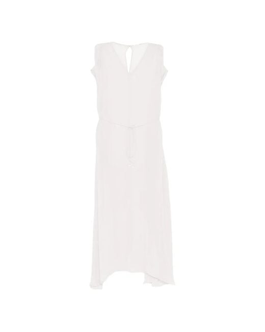 YEAREAST White V-Neck Maxi Dress