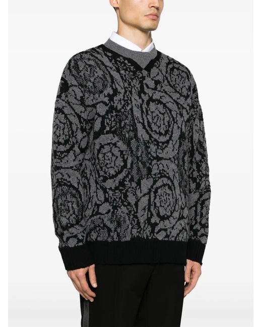 Versace Gray Sweater for men