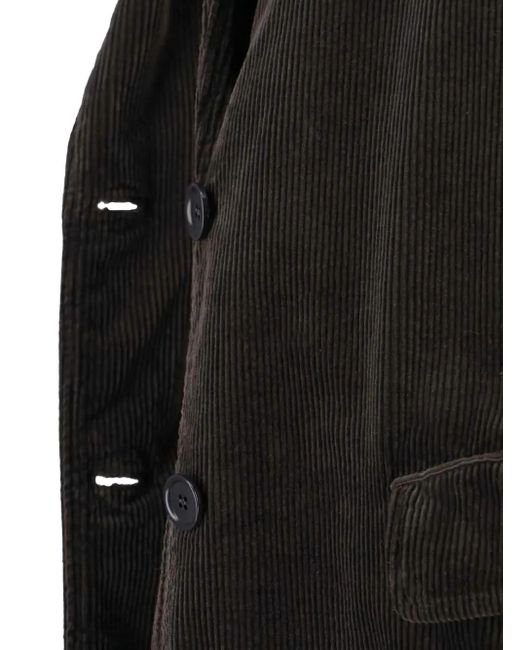 Aspesi Black Corduroy Coat –