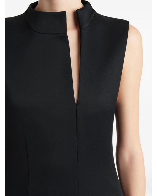 Khaite Black Lowen Satin-Crepe Midi Dress