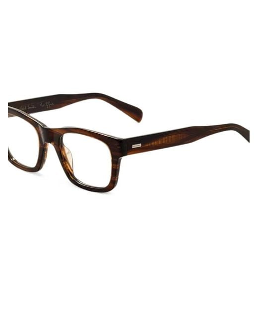 Paul Smith Brown Griffin Square-Frame Glasses for men