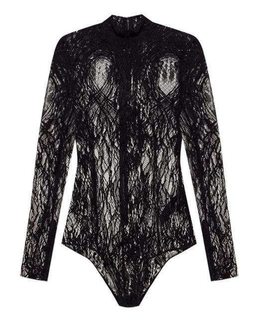 Balmain ハイネック ボディスーツ Black