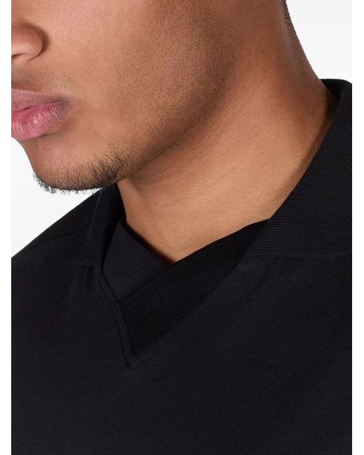 CIARAN Black Polo-Collar T-Shirt