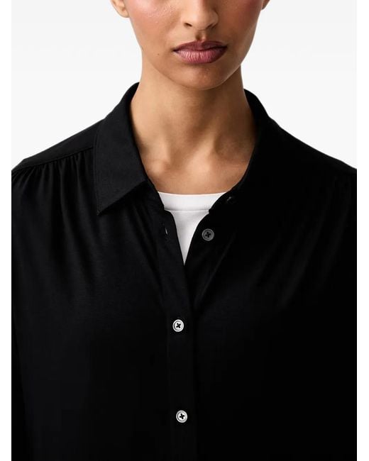 Marc O' Polo Black Gathered Long-Sleeve Shirt