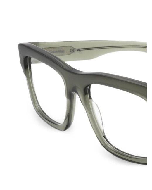 Calvin Klein Metallic Square-Frame Glasses